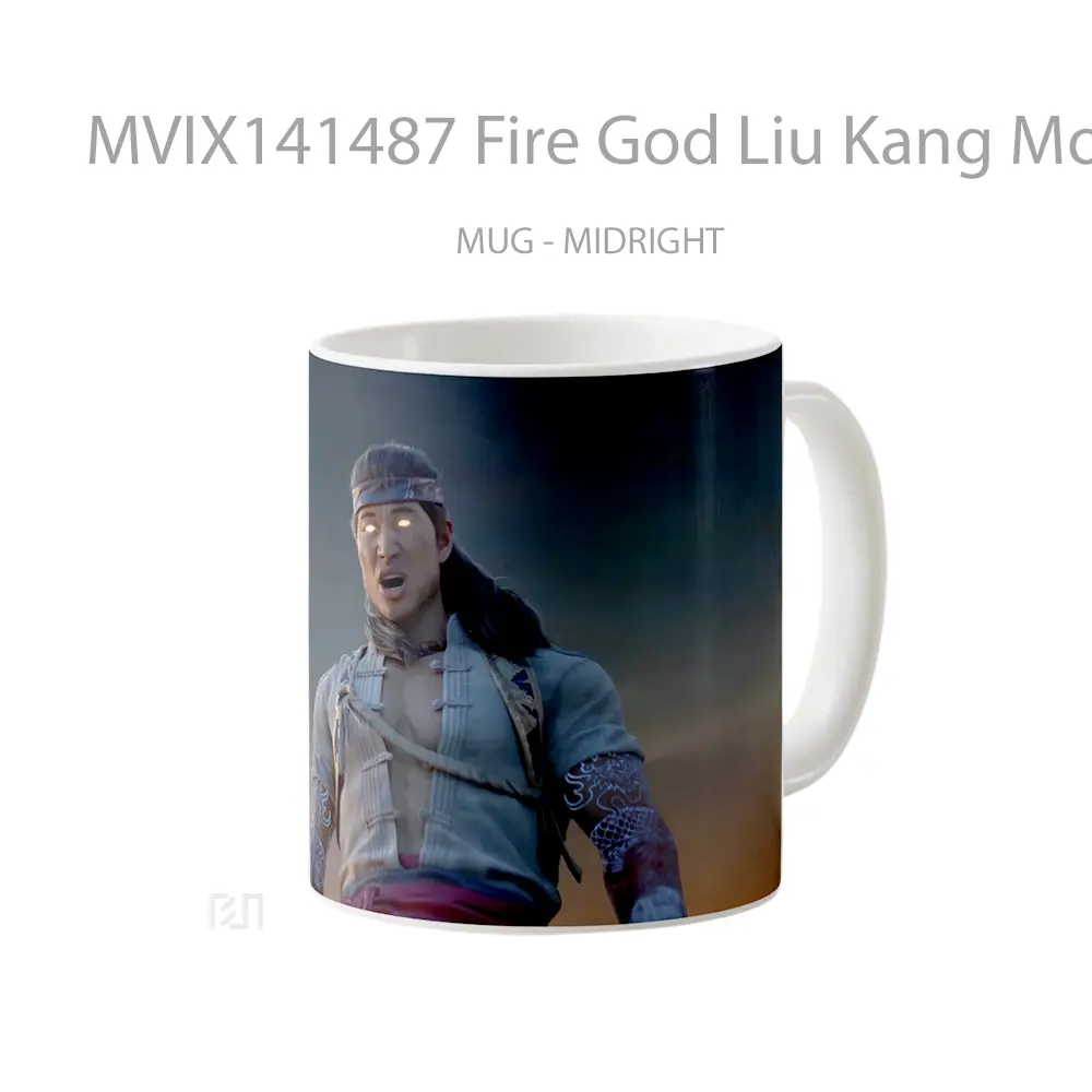Mug Fire God Liu Kang Mortal Kombat 1 Gelas Keramik Unik - All-side / Desain