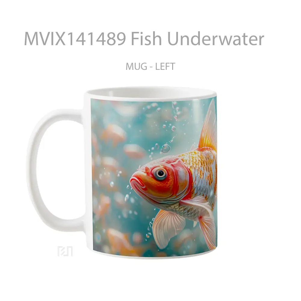 Mug Fish Underwater Gelas Keramik Unik - All-side / Desain