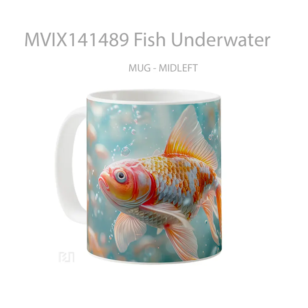 Mug Fish Underwater Gelas Keramik Unik - All-side / Desain