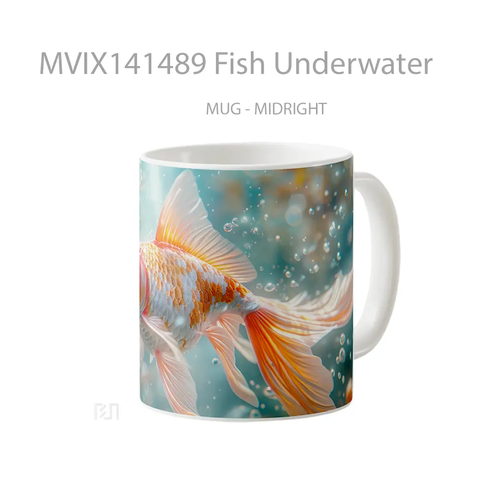 Mug Fish Underwater Gelas Keramik Unik - All-side / Desain
