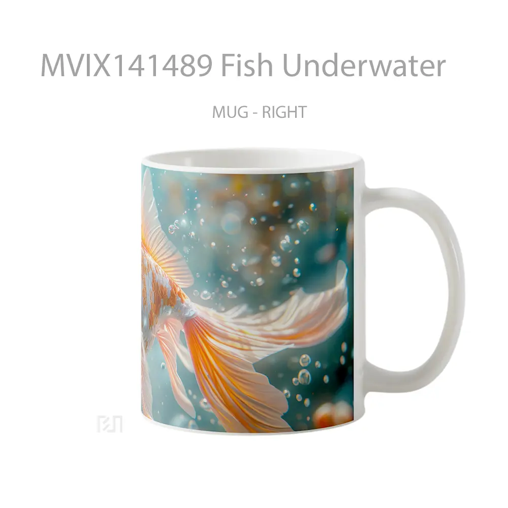 Mug Fish Underwater Gelas Keramik Unik - All-side / Desain