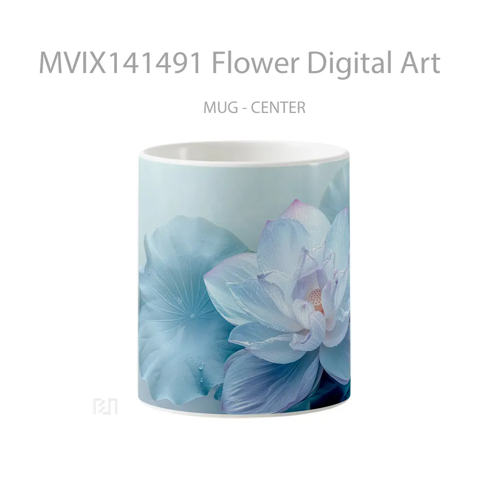 Mug Flower Digital Art Gelas Keramik Unik