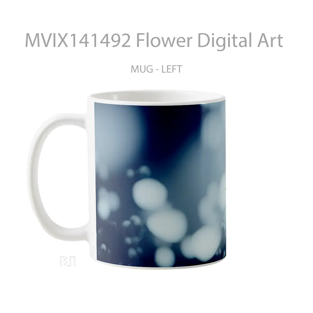 Mug Flower Digital Art Gelas Keramik Unik - All-side / Desain