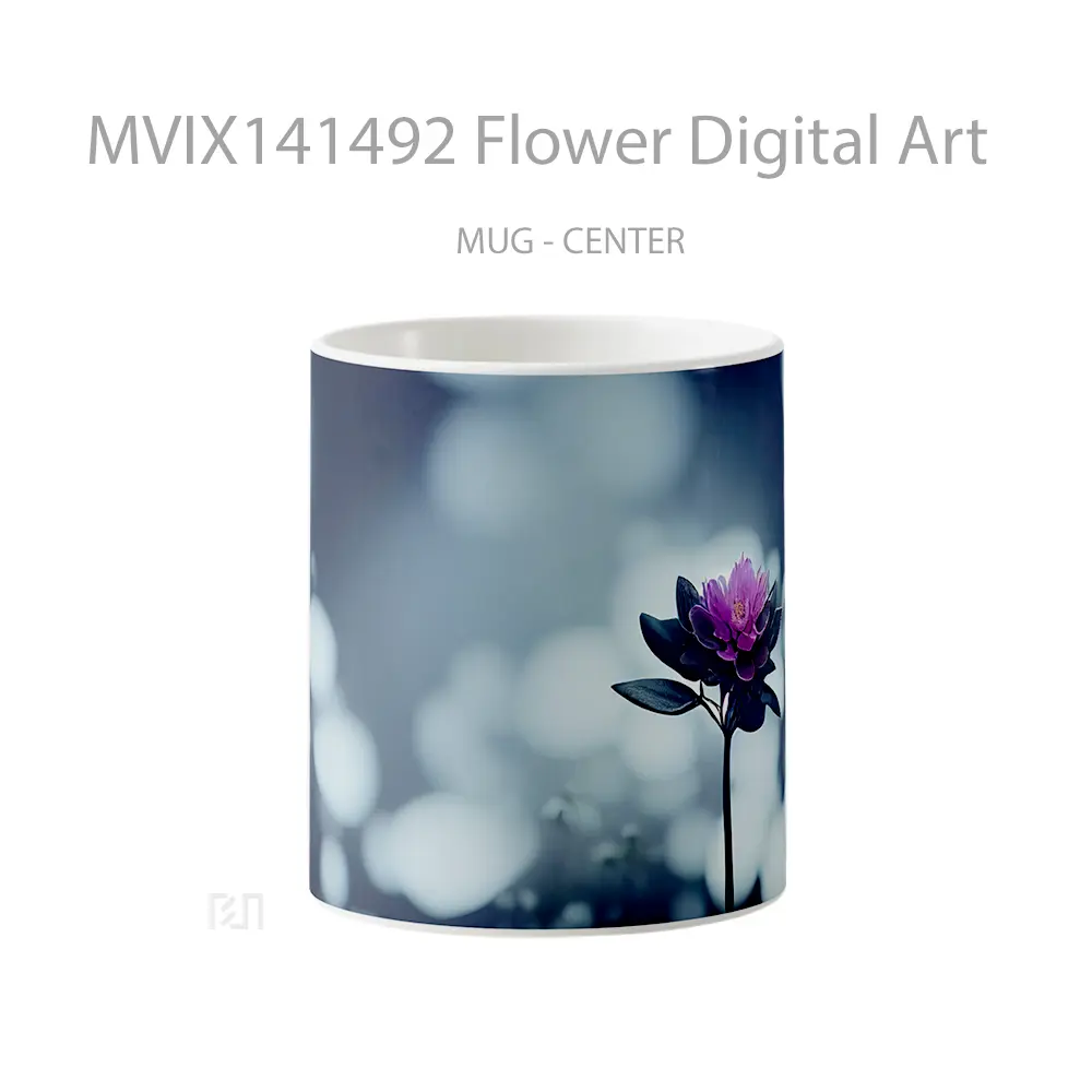 Mug Flower Digital Art Gelas Keramik Unik