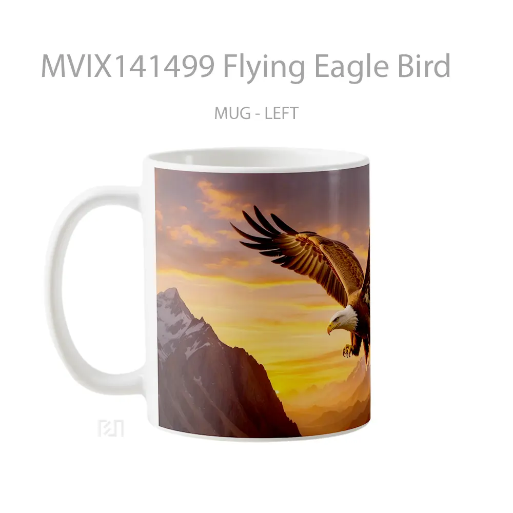 Mug Flying Eagle Bird Gelas Keramik Unik - All-side / Desain