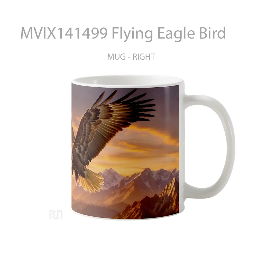 Mug Flying Eagle Bird Gelas Keramik Unik - All-side / Desain