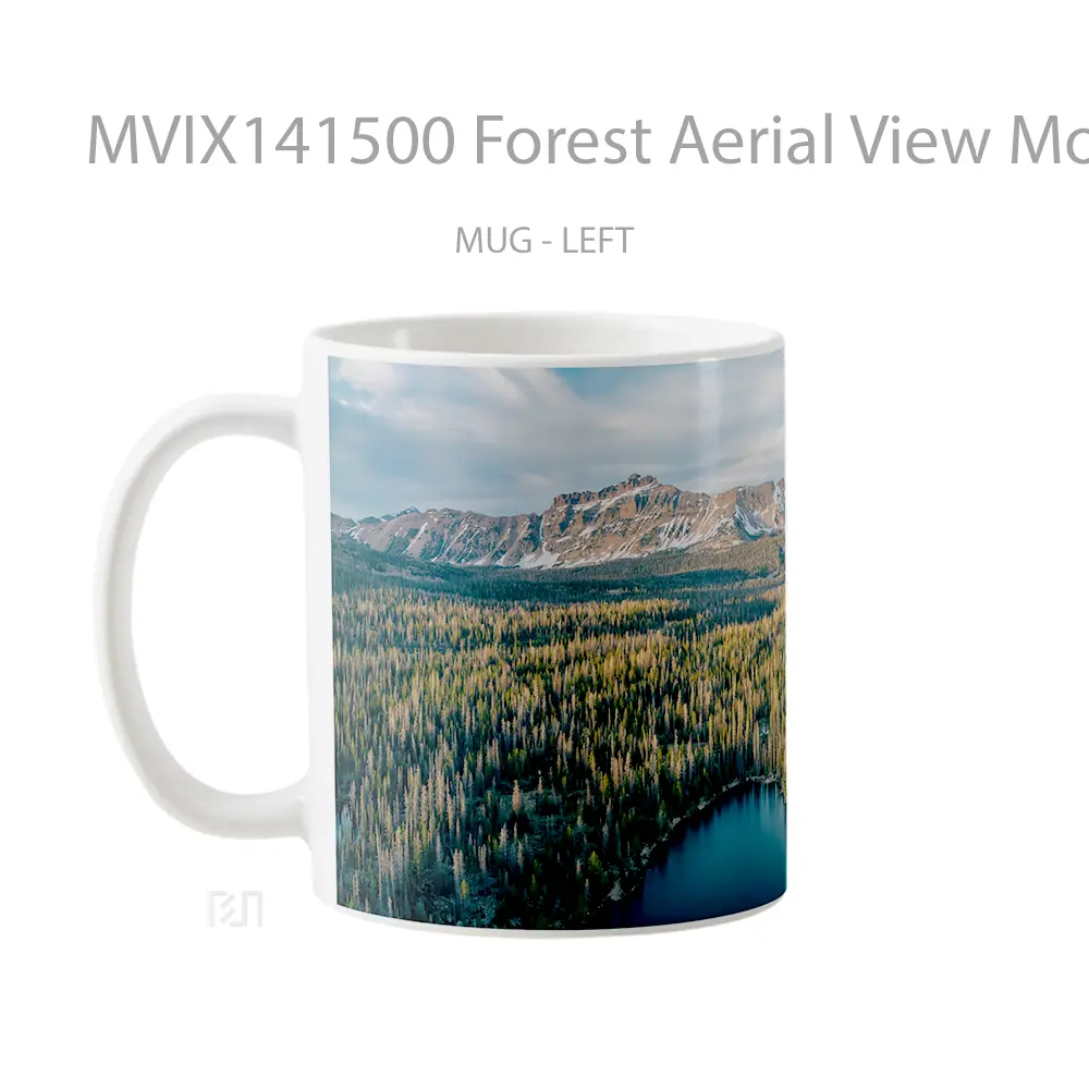 Mug Forest Aerial View Mountain Nature Scenery Gelas Pemandangan Alam - All-side / Desain