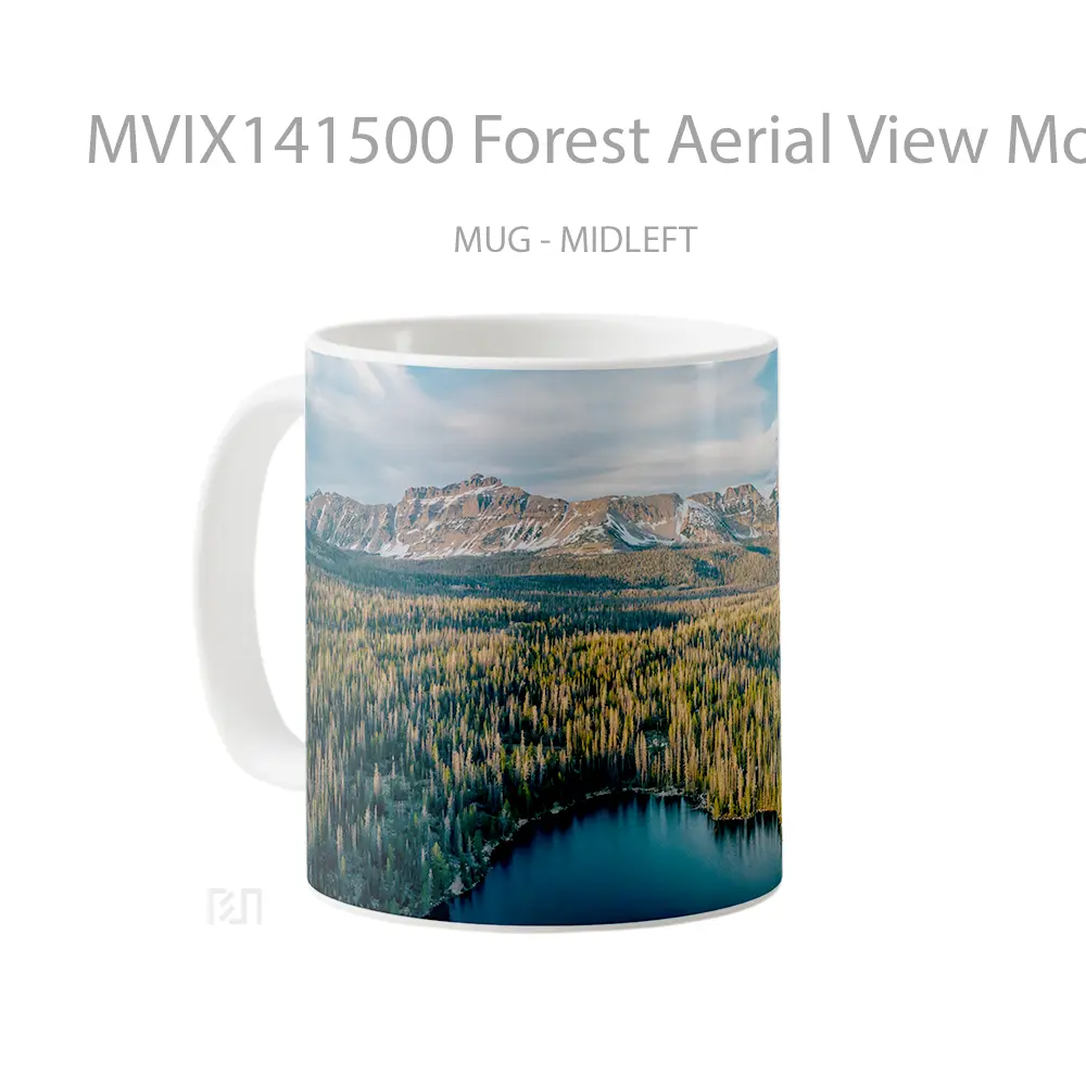 Mug Forest Aerial View Mountain Nature Scenery Gelas Pemandangan Alam - All-side / Desain