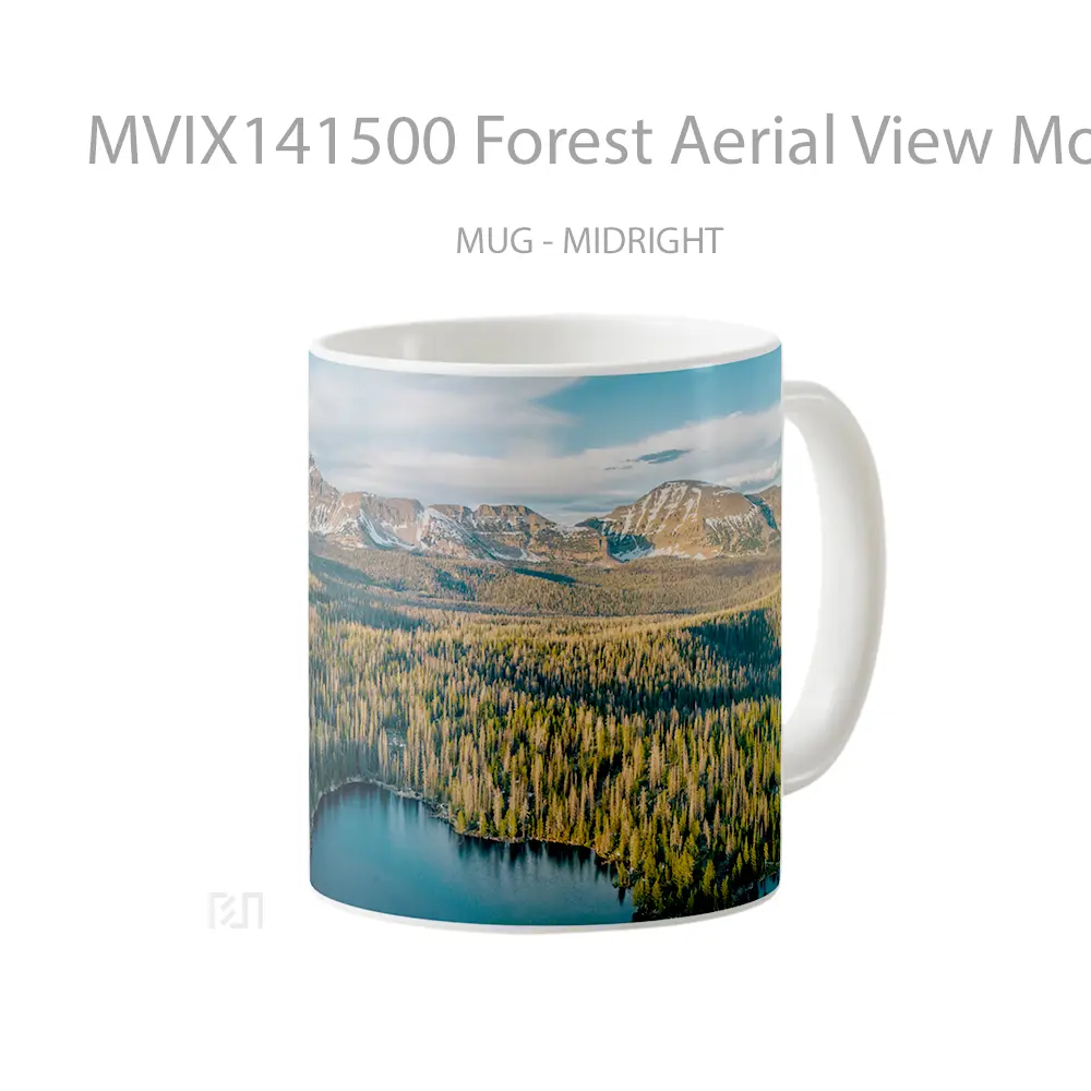 Mug Forest Aerial View Mountain Nature Scenery Gelas Pemandangan Alam - All-side / Desain