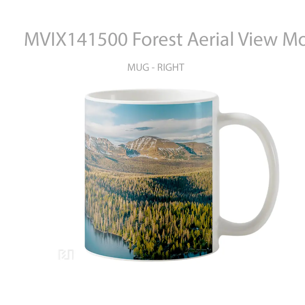 Mug Forest Aerial View Mountain Nature Scenery Gelas Pemandangan Alam - All-side / Desain