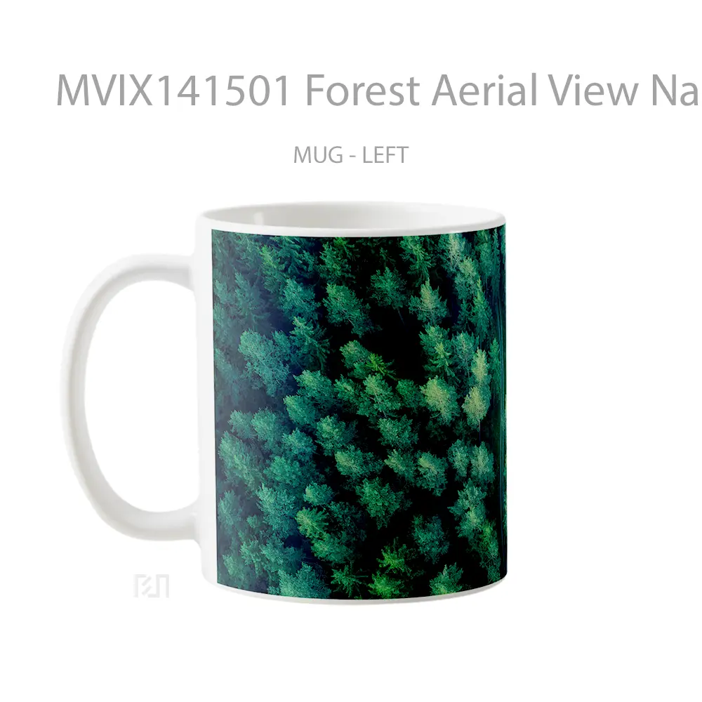 Mug Forest Aerial View Nature Scenery Gelas Pemandangan Alam - All-side / Desain