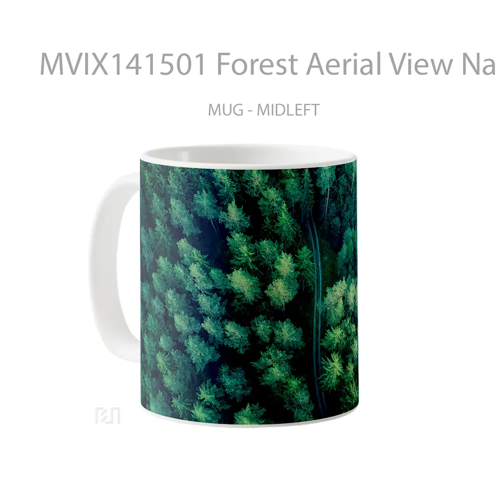 Mug Forest Aerial View Nature Scenery Gelas Pemandangan Alam - All-side / Desain