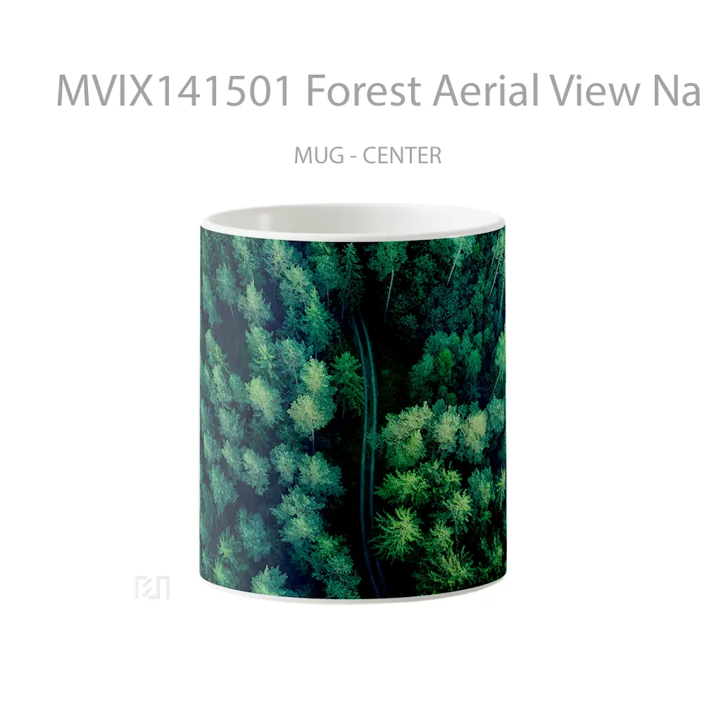 Mug Forest Aerial View Nature Scenery Gelas Pemandangan Alam