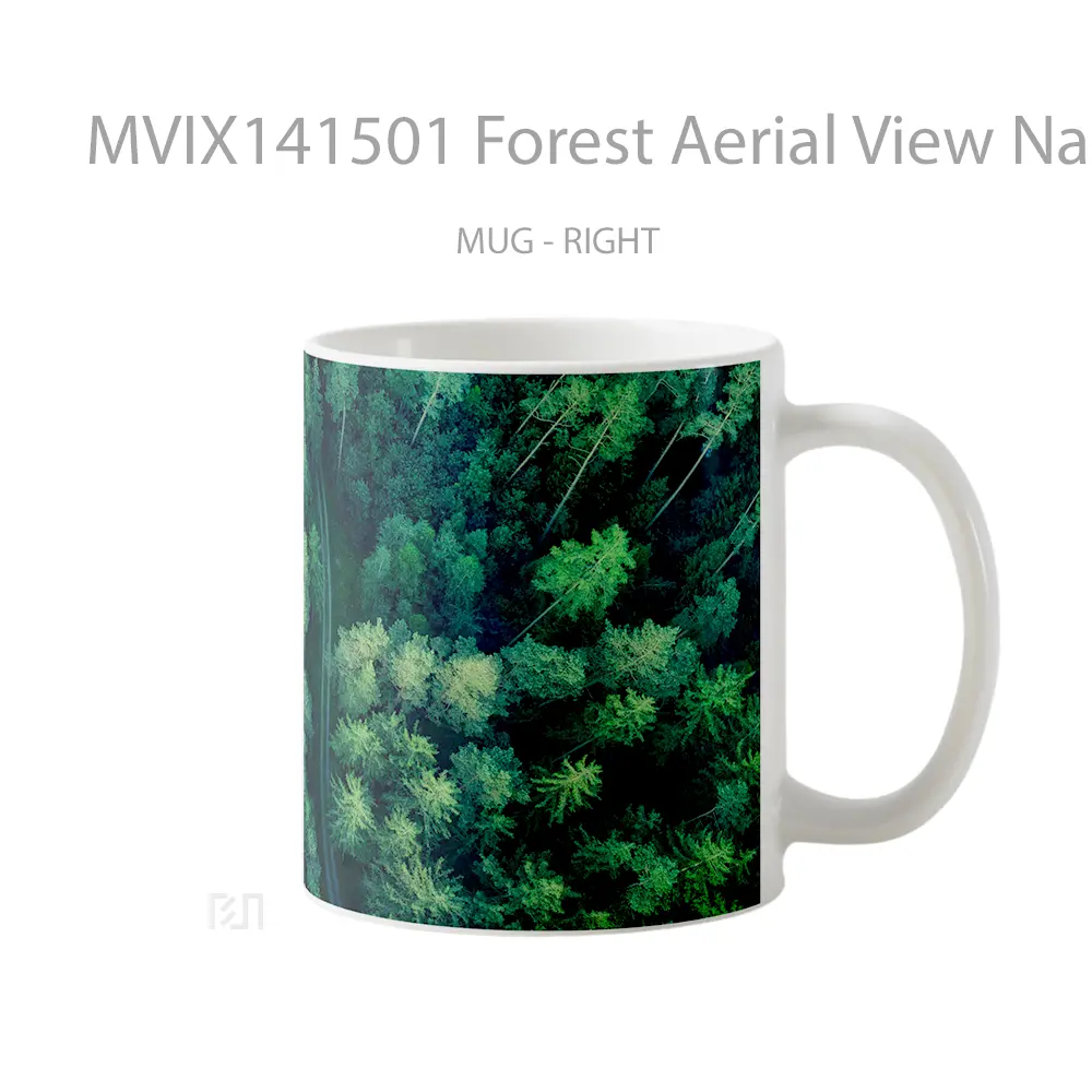 Mug Forest Aerial View Nature Scenery Gelas Pemandangan Alam - All-side / Desain
