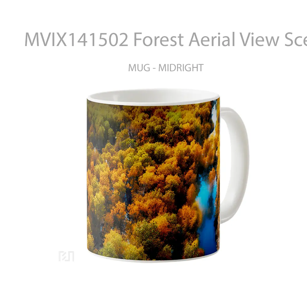 Mug Forest Aerial View Scenery Huawei Mate Background Gelas Pemandangan Alam - All-side / Desain