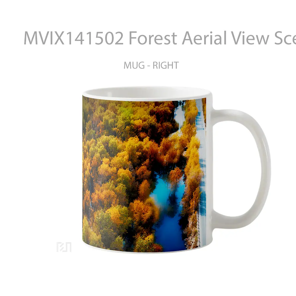 Mug Forest Aerial View Scenery Huawei Mate Background Gelas Pemandangan Alam - All-side / Desain