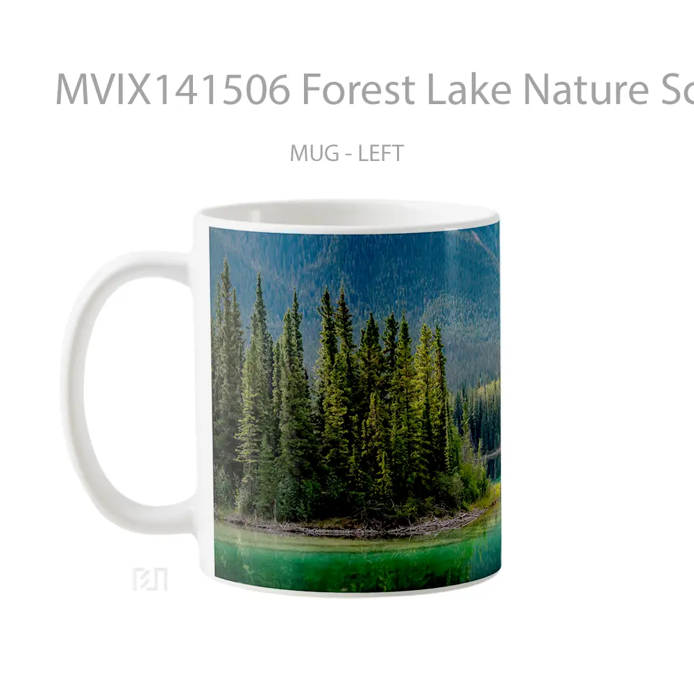 Mug Forest Lake Nature Scenery Gelas Pemandangan Alam - All-side / Desain