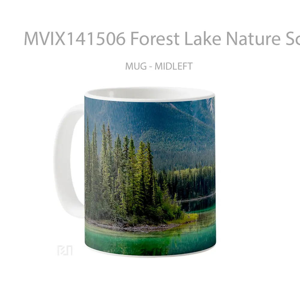 Mug Forest Lake Nature Scenery Gelas Pemandangan Alam - All-side / Desain