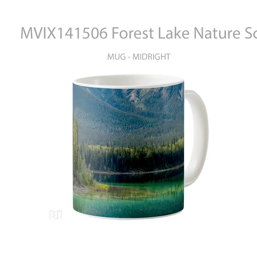 Mug Forest Lake Nature Scenery Gelas Pemandangan Alam - All-side / Desain