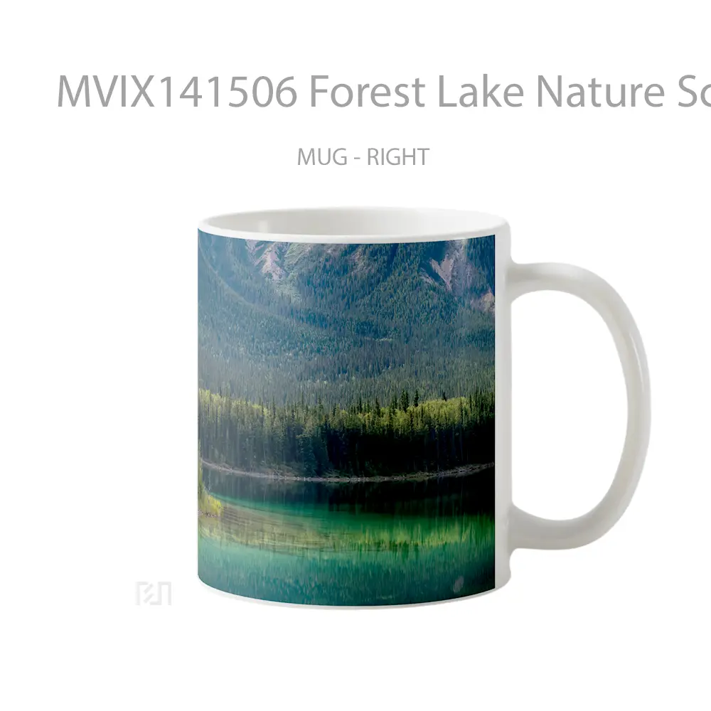 Mug Forest Lake Nature Scenery Gelas Pemandangan Alam - All-side / Desain