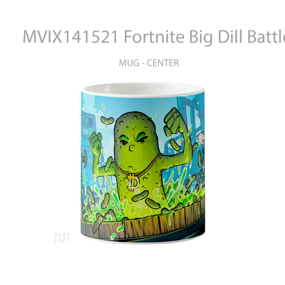 Mug Fortnite Big Dill Battle Pass Loading Screen Gelas Keramik Unik