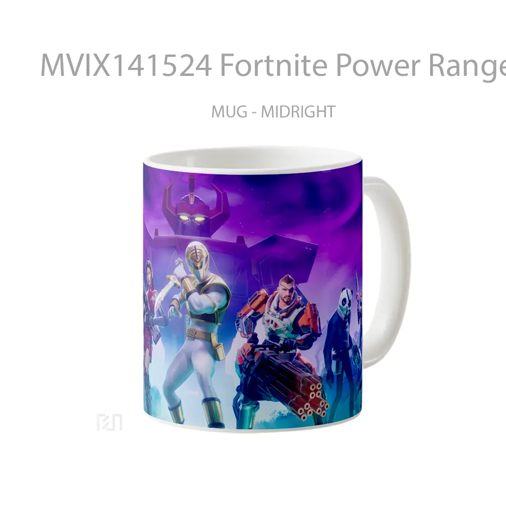 Mug Fortnite Power Rangers Halo Battle Pass Gelas Keramik Unik - All-side / Desain