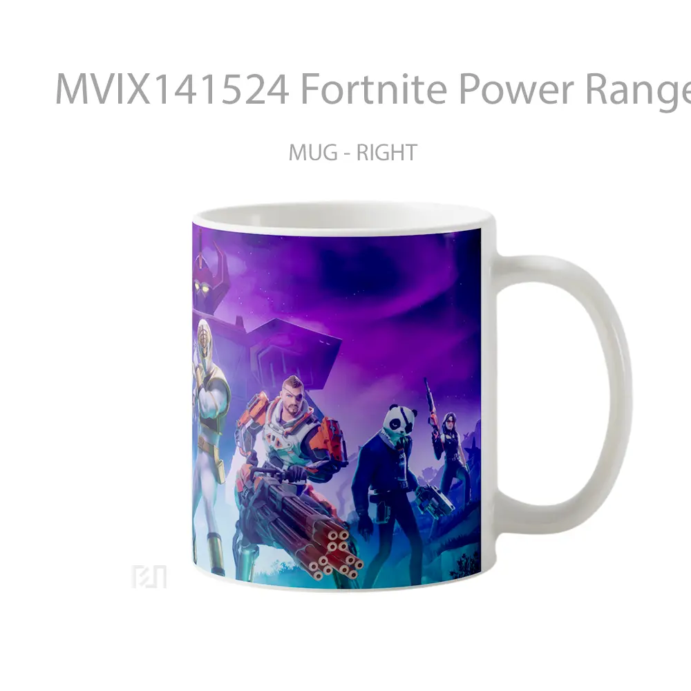 Mug Fortnite Power Rangers Halo Battle Pass Gelas Keramik Unik - All-side / Desain