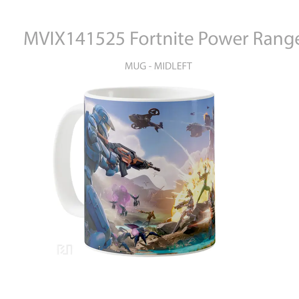 Mug Fortnite Power Rangers Halo Gelas Keramik Unik - All-side / Desain