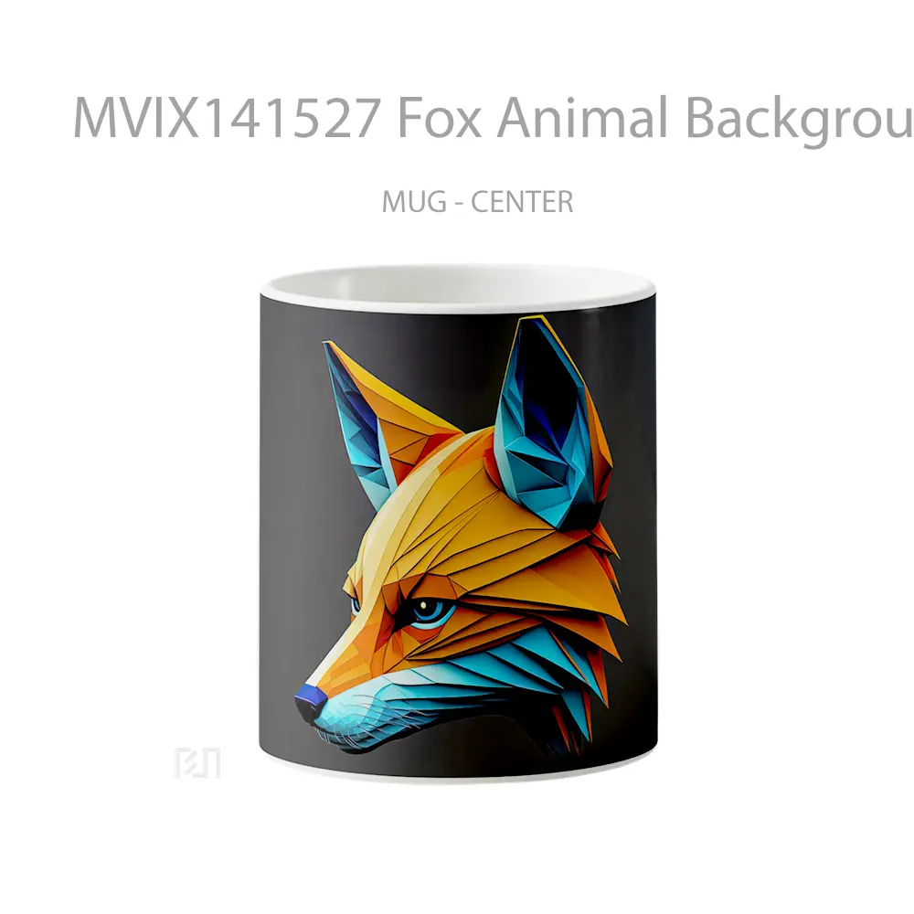 Mug Fox Animal Background Ai Ar Gelas Hewan Lucu