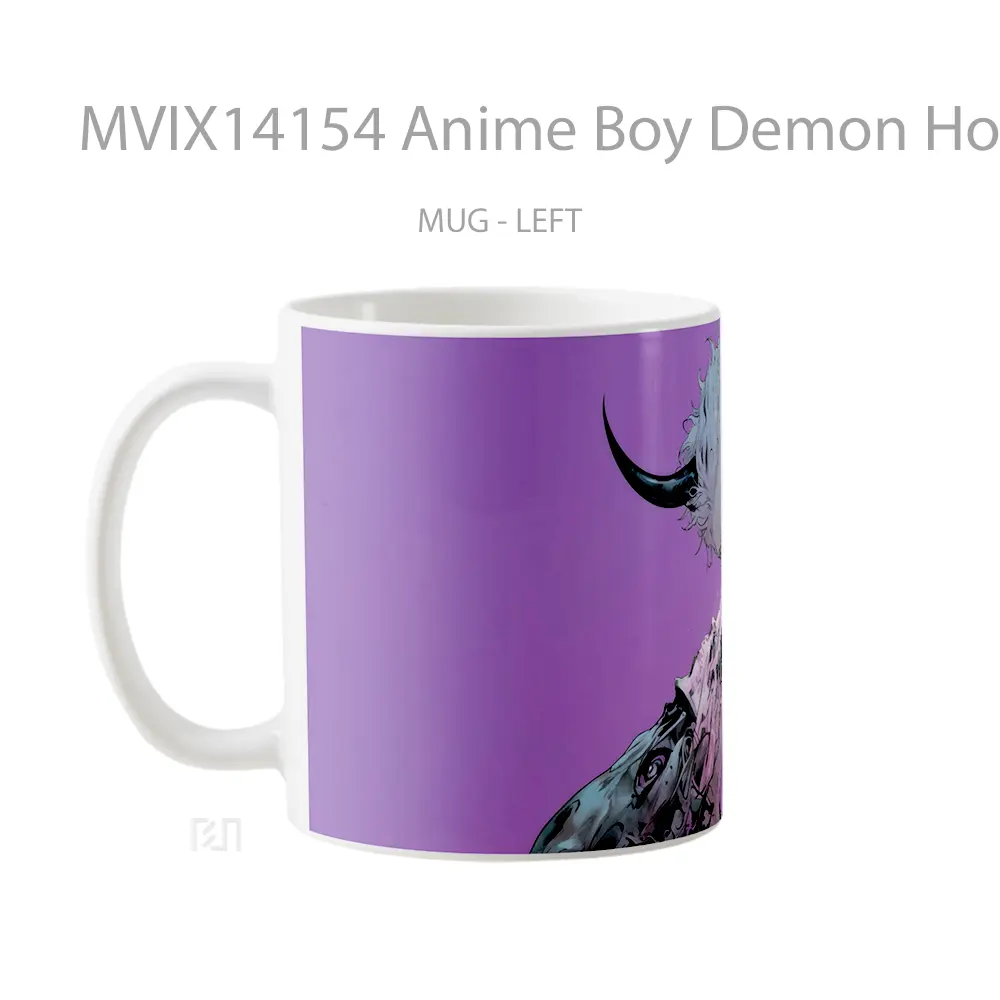 Mug Anime Boy Demon Horn Cangkir Anime - All-side / Desain
