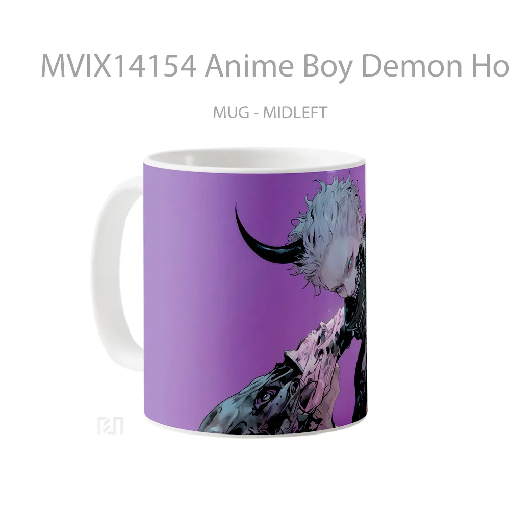 Mug Anime Boy Demon Horn Cangkir Anime - All-side / Desain