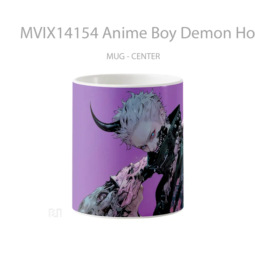 Mug Anime Boy Demon Horn Cangkir Anime