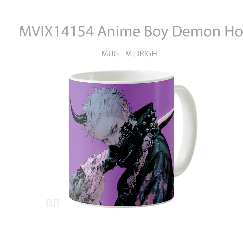 Mug Anime Boy Demon Horn Cangkir Anime - All-side / Desain