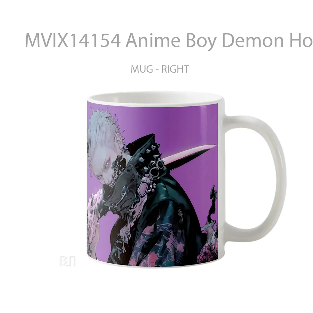 Mug Anime Boy Demon Horn Cangkir Anime - All-side / Desain