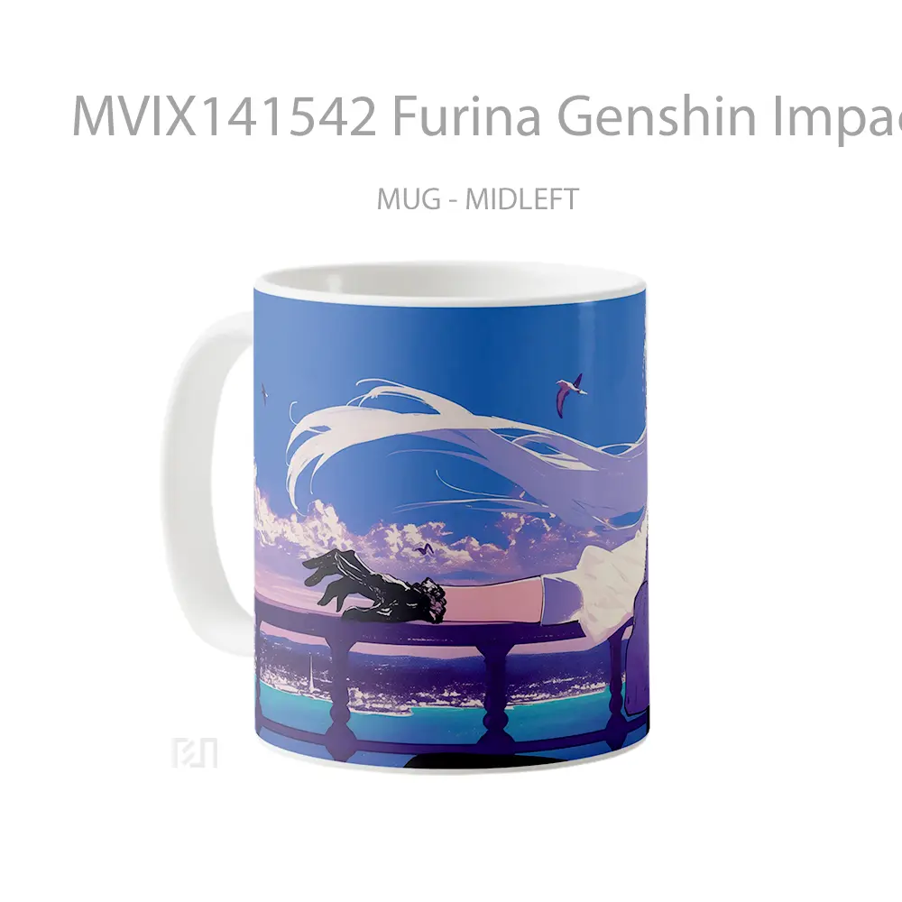 Mug Furina Genshin Impac Gelas Keramik Unik - All-side / Desain