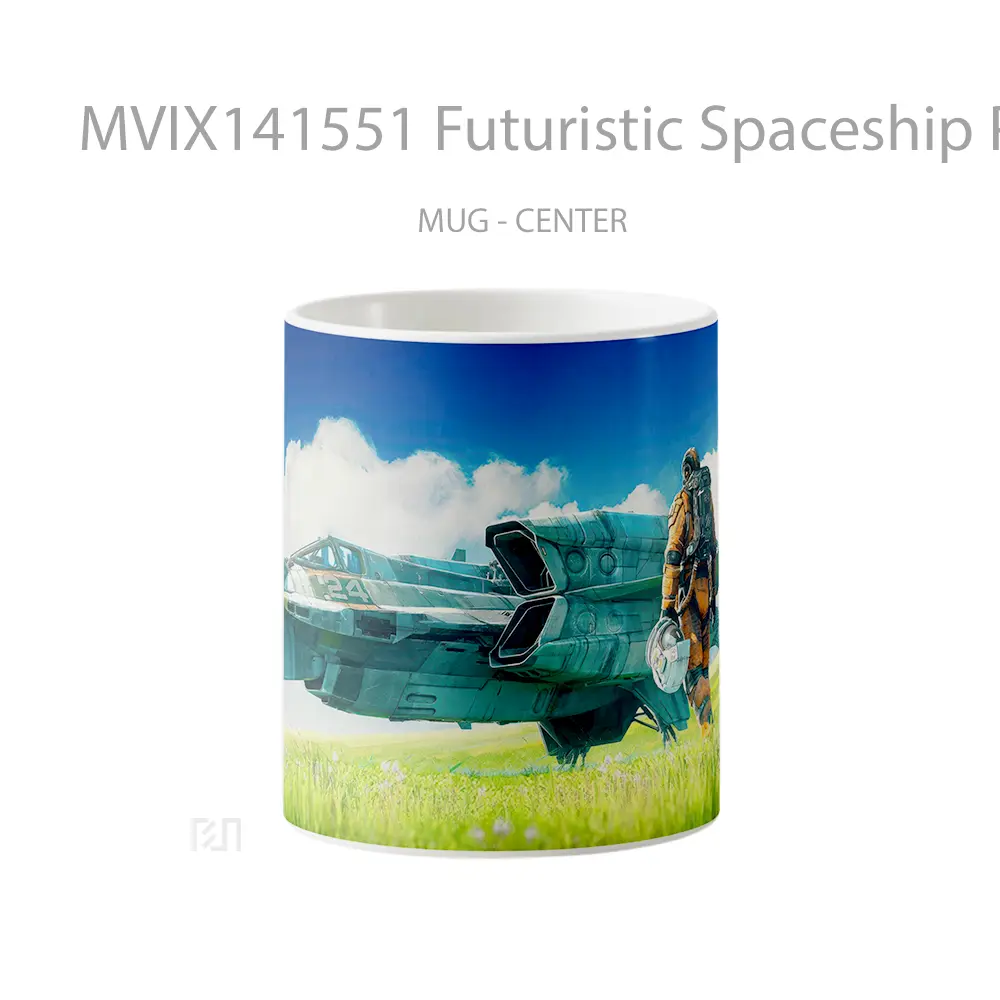 Mug Futuristic Spaceship Pilot Sci Fi Gelas Keramik Unik