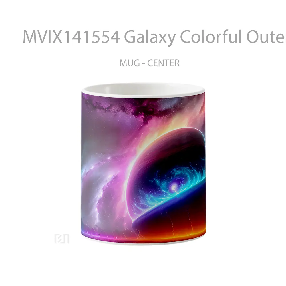Mug Galaxy Colorful Outer Space Ai Gelas Keramik Unik