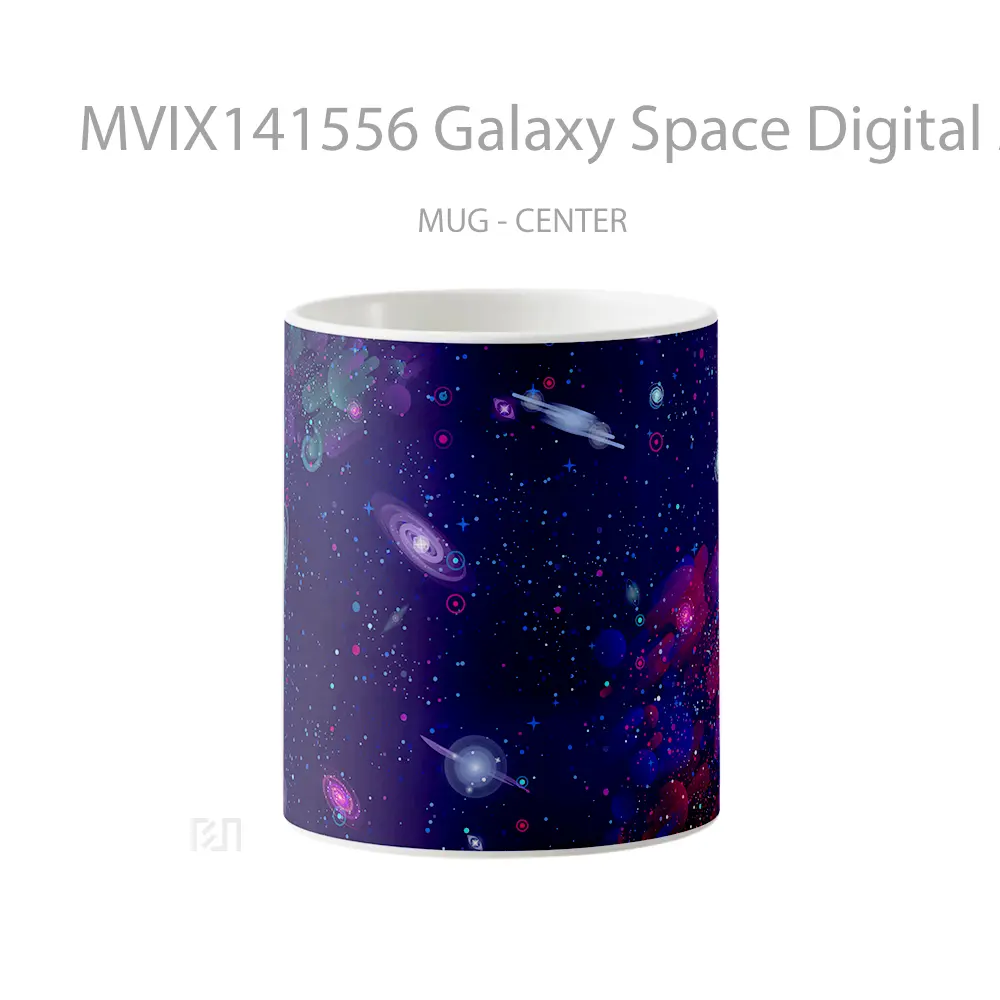 Mug Galaxy Space Digital Art Gelas Keramik Unik