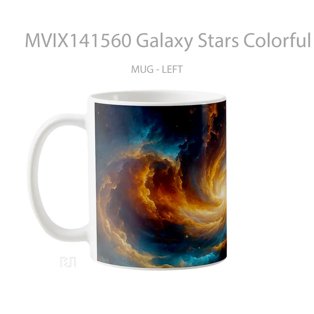 Mug Galaxy Stars Colorful Space Clouds Gelas Pemandangan Alam - All-side / Desain