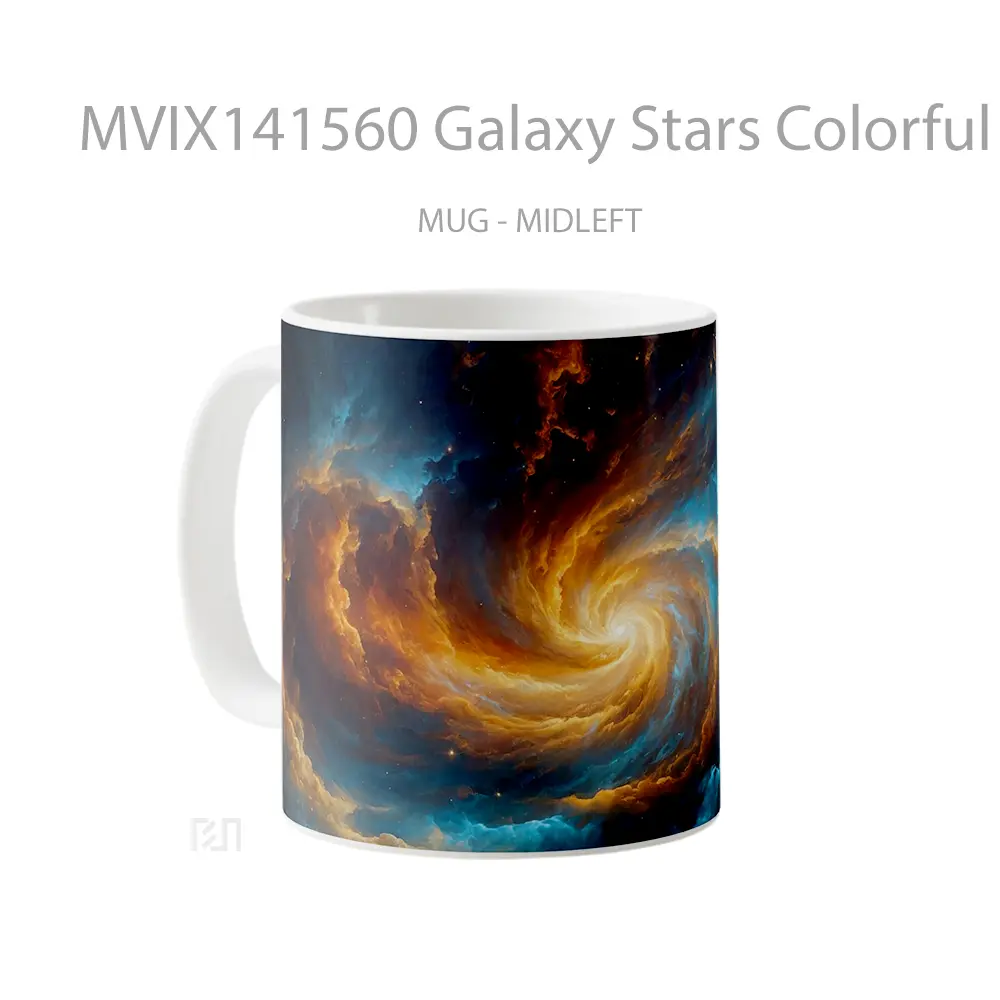 Mug Galaxy Stars Colorful Space Clouds Gelas Pemandangan Alam - All-side / Desain