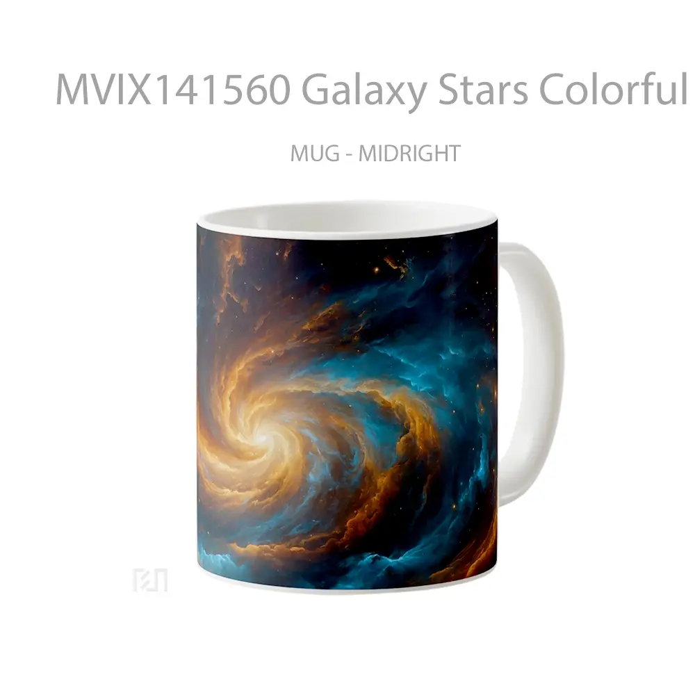 Mug Galaxy Stars Colorful Space Clouds Gelas Pemandangan Alam - All-side / Desain