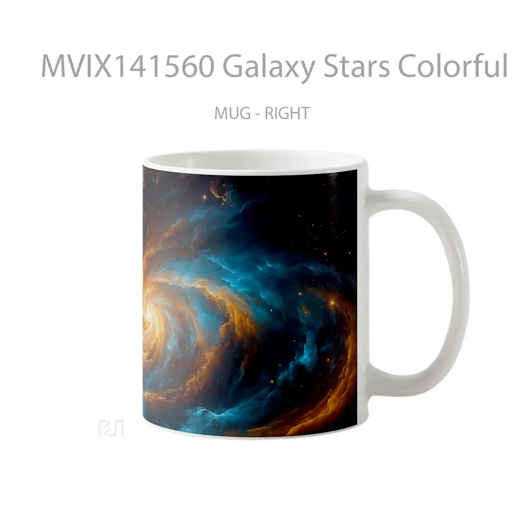 Mug Galaxy Stars Colorful Space Clouds Gelas Pemandangan Alam - All-side / Desain