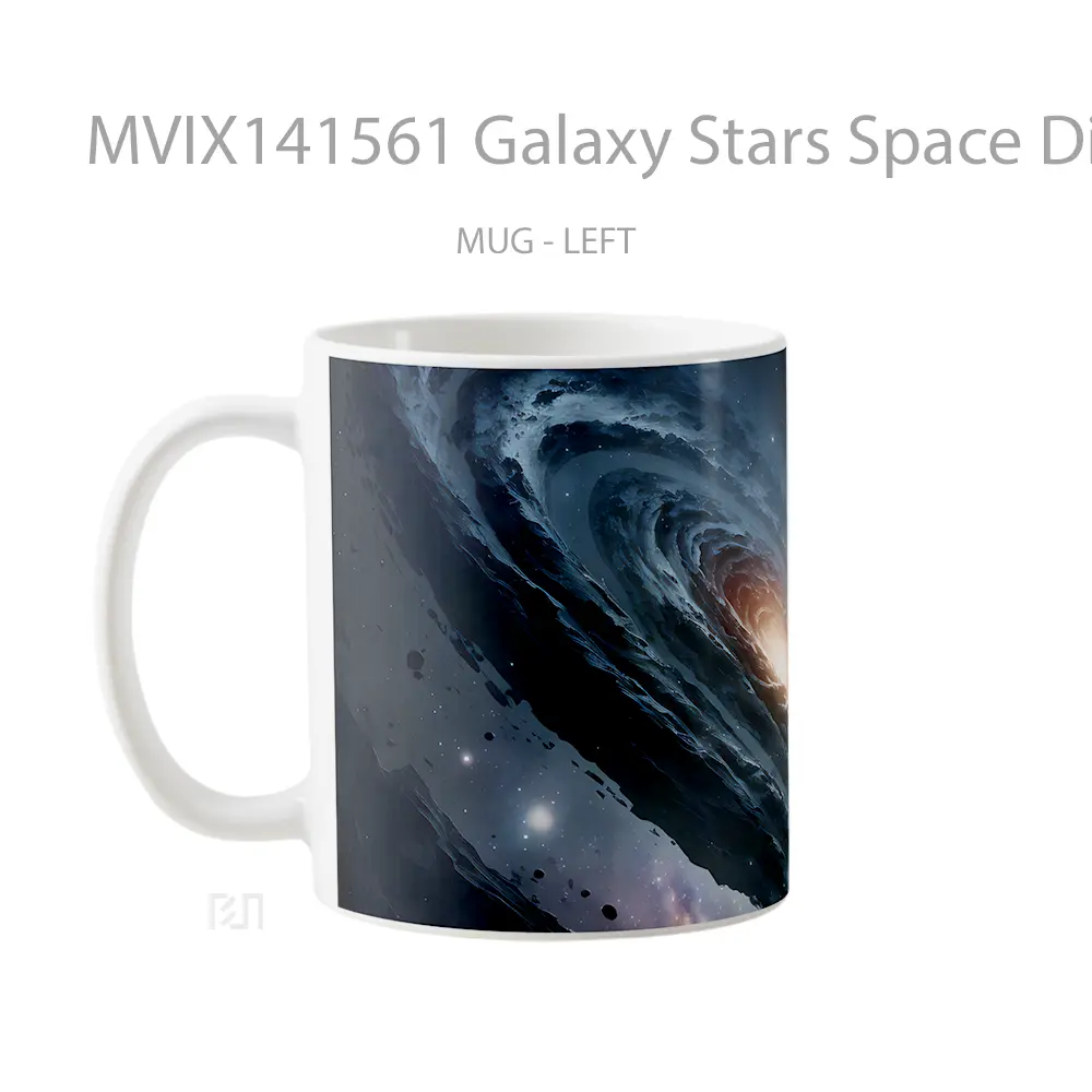 Mug Galaxy Stars Space Digital Art Gelas Keramik Unik - All-side / Desain