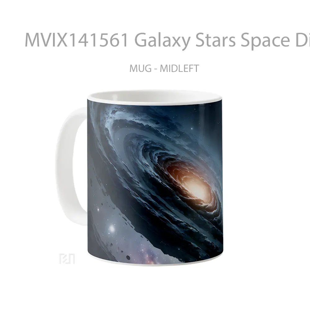 Mug Galaxy Stars Space Digital Art Gelas Keramik Unik - All-side / Desain
