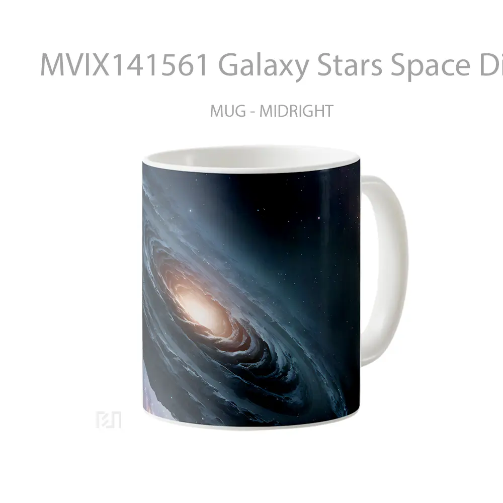 Mug Galaxy Stars Space Digital Art Gelas Keramik Unik - All-side / Desain