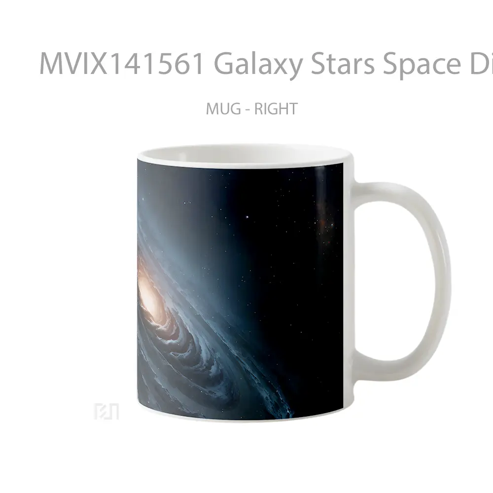 Mug Galaxy Stars Space Digital Art Gelas Keramik Unik - All-side / Desain