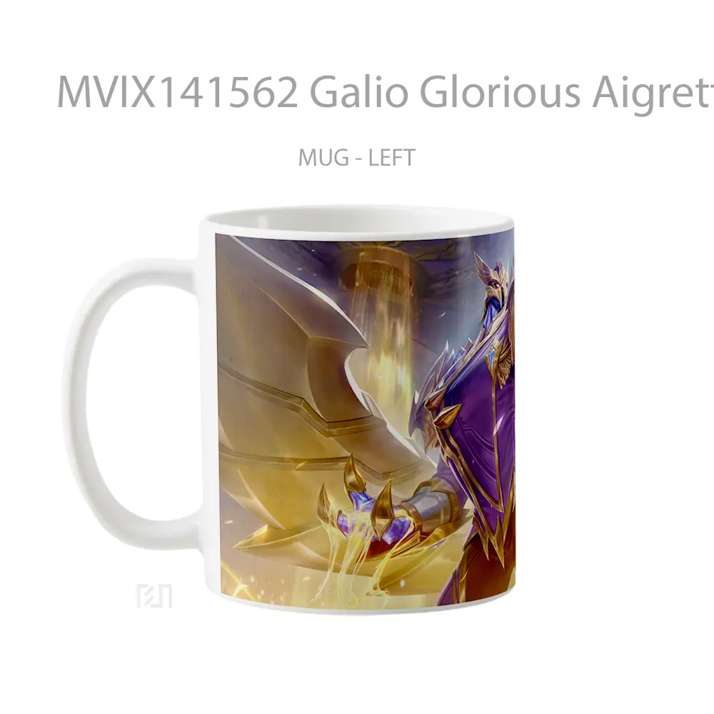 Mug Galio Glorious Aigrette Skin Lol Wild Rift Splash Art Cangkir Gamer - All-side / Desain