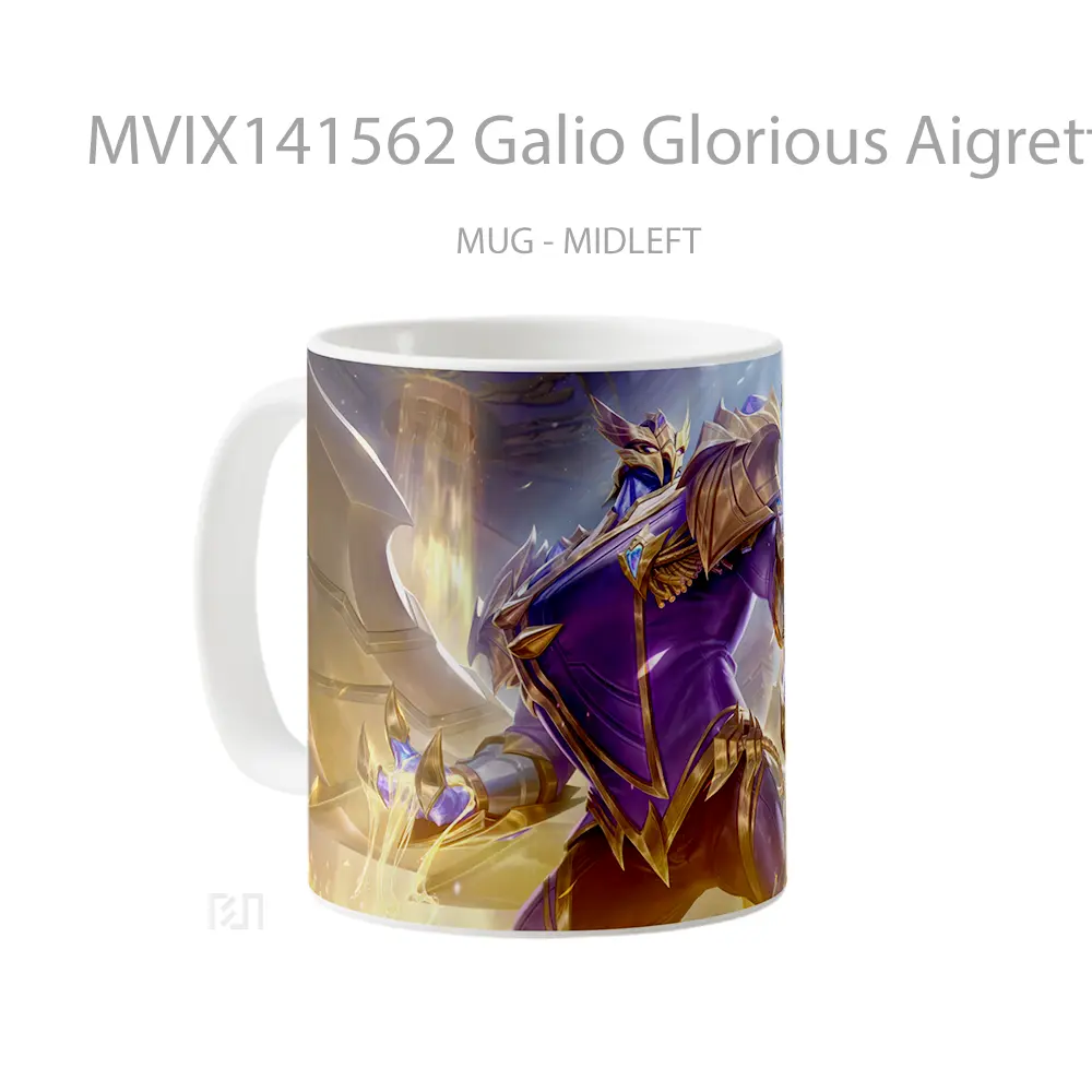 Mug Galio Glorious Aigrette Skin Lol Wild Rift Splash Art Cangkir Gamer - All-side / Desain