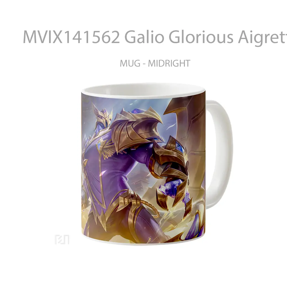 Mug Galio Glorious Aigrette Skin Lol Wild Rift Splash Art Cangkir Gamer - All-side / Desain