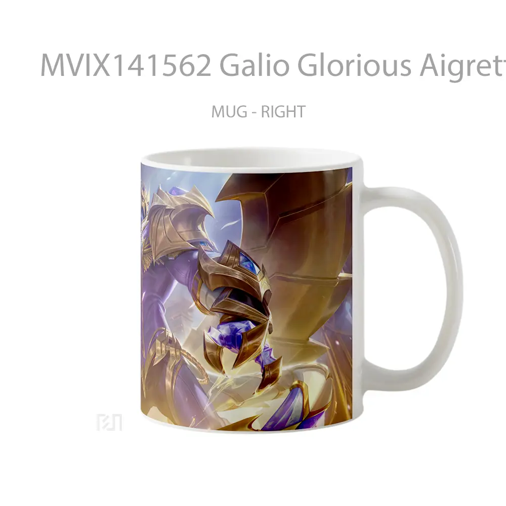 Mug Galio Glorious Aigrette Skin Lol Wild Rift Splash Art Cangkir Gamer - All-side / Desain